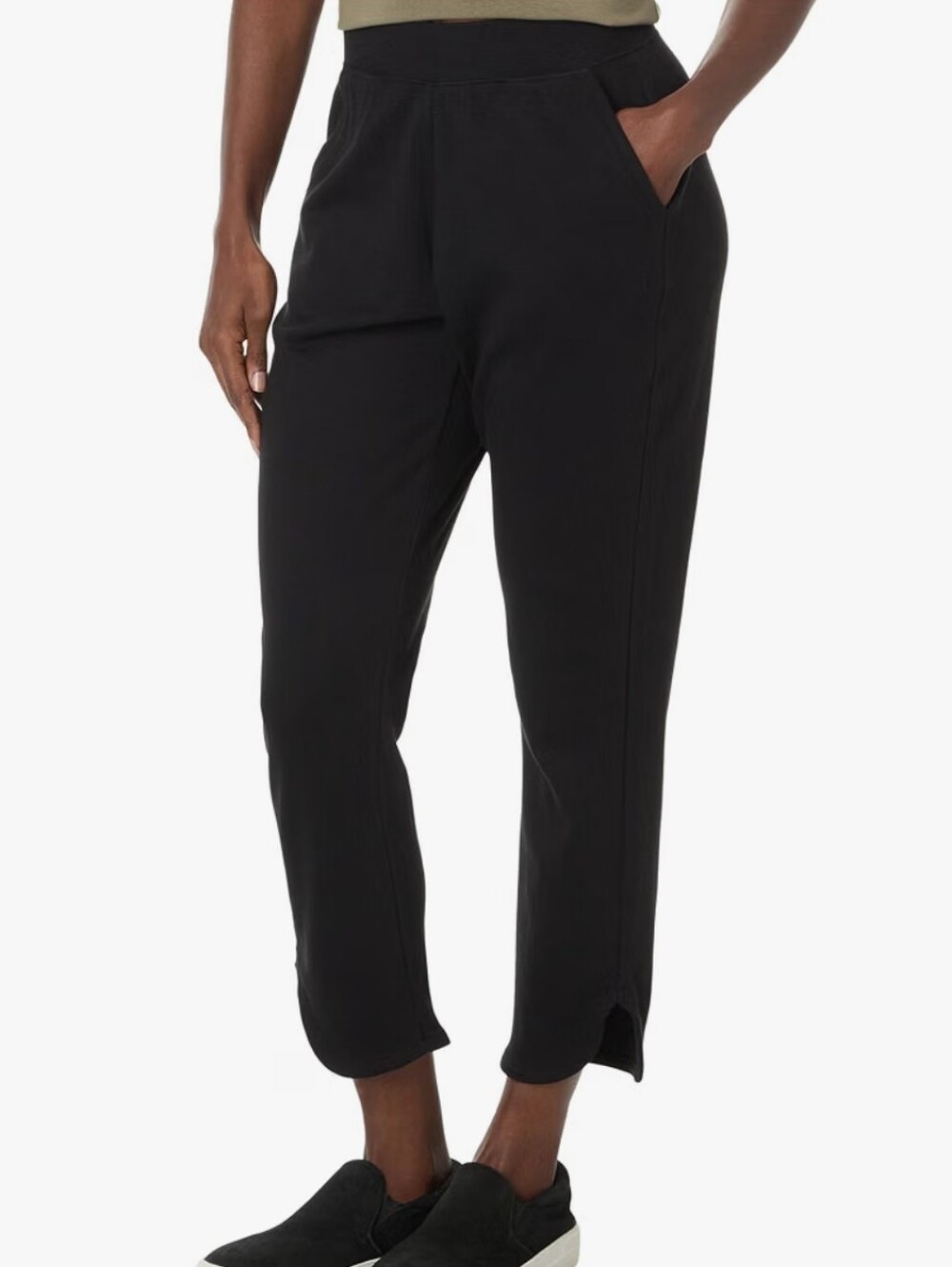 Pact Black Airplane Tulip Hem Pants Small 100% Organic Cotton Pull On Soft Comfy